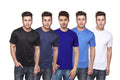 Ketex Polyester Dri-Fit Half Sleeves Round Neck T-Shirt ( Pack of 4 )