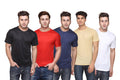 Ketex Polyester Dri-Fit Half Sleeves Round Neck T-Shirt ( Pack of 4 )
