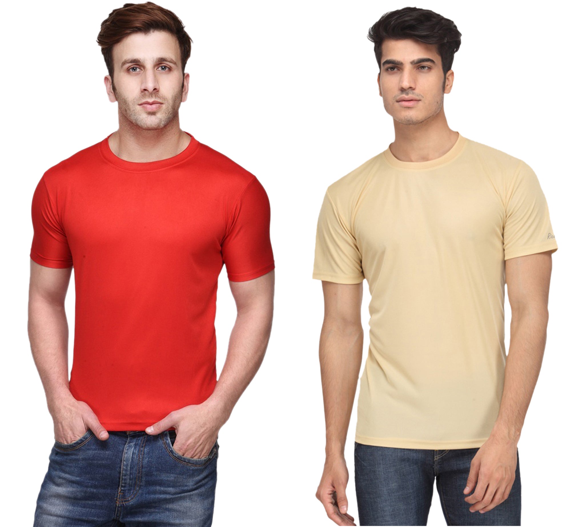 Ketex Round Neck Men's Polyester Blend Dri Fit T-Shirts (Pack of 2)