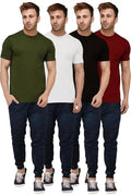 Pack of 4 Printed Round Neck T-Shirts